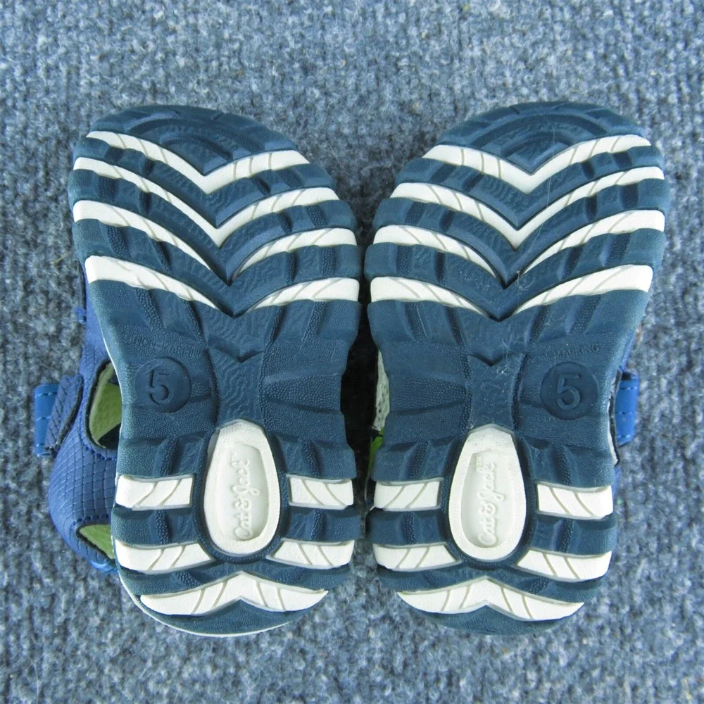Cat &‎ Jack Boys Gladiator Size T 5 Medium Shoes Blue Synthetic Hook & Loop